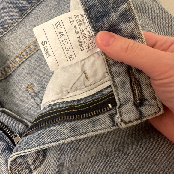 Blue denim jeans with front slits - Picture 5 of 5